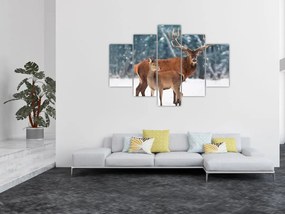 Tablou - Ceb și căprioare (150x105 cm)