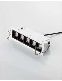 Corp incastrabil tavan fals cu 5 spoturi LED SWAN alb/ negru NVL-9232126