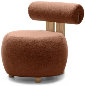 Fotoliu design maro HANNA, stejar