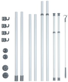 Suport extensibil pentru haine, Wenko, Herkules Basic, inox/plastic/polipropilena