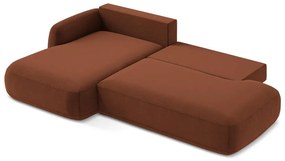 Colțar teracotă extensibil (cu colț pe partea stângă/cu șezlong) Hale – Makamii