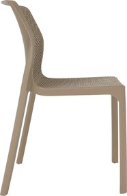 Scaun stivuibil, gri / maro gri-maro / plastic, LARKA