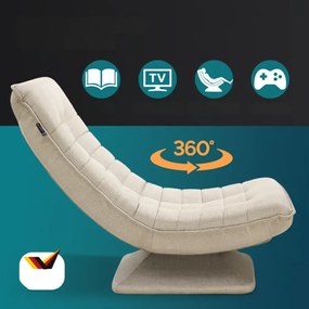 Șezlong ABERDEEN, 87x60x105cm, bej Casaria