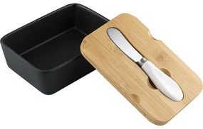 Doză de unt cu cuțit Florina Adria, negru