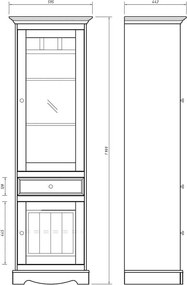 Set lemn masiv alb Living Linea