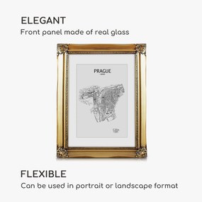 Regent, ramă pentru fotografii, dreptunghiulară, 25 x 20 cm fotografii, suport, sticlă, rococo