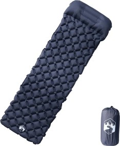 vidaXL Saltea de camping gonflabilă, cu pernă, 1 persoană, gri