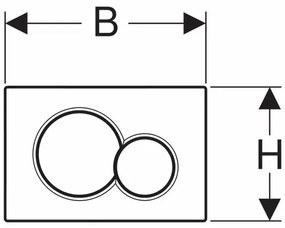 Clapeta de actionare Geberit Sigma01 crom mat