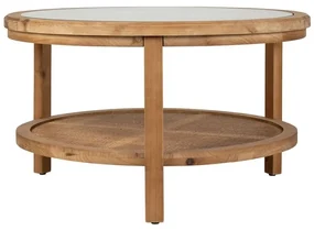 Masuta de cafea decorativa, din lemn de pin, Natur, 75 cm. Firmin