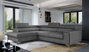 Coltar tapitat, extensibil, 278x92x205 cm, Laurence L02, Eltap (Culoare: Gri inchis / Paros 06)