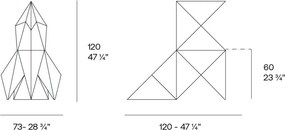 Decoratiune/ Statueta exterior sau interior ORIGAMI TORI, mat