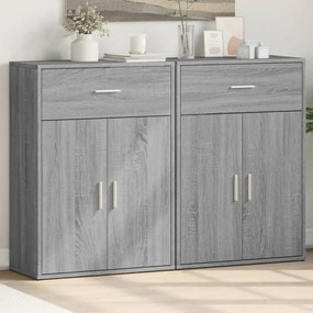 vidaXL Dulapuri, 2 buc., gri sonoma, 60x30x84 cm, lemn prelucrat