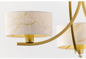 Jupiter 2096 - Lustră cu lanț ARTHUR, 3xE27/15W/230V, alb/auriu/decor de marmură