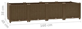 Strat inaltat, 160x40x38 cm, polipropilena 1, Maro, 160 x 40 x 38 cm