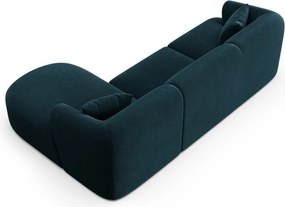 Colțar petrol cu tapițerie din catifea (cu colț pe partea dreaptă/cu șezlong) Campi – Cosmopolitan Design