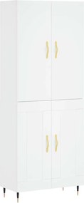 vidaXL Dulap înalt, alb, 69,5x34x180 cm, lemn compozit