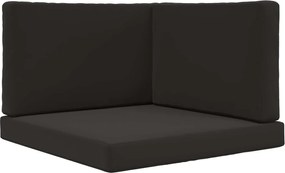 vidaXL Perna pentru canapea de exterior 3 pcs Negru Poliester