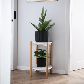 Ghiveci de flori din ceramică, negru mat, KELSO TIP 2