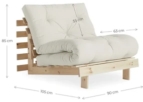 Fotoliu variabil Karup Design Roots Raw/Wheat Beige