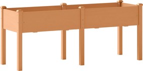 Outsunny Pat de grădină urban ridicat din lemn 184x59x76,5 cm cu 6 orificii de drenaj pentru cultivare plante flori Maro | Aosom Romania