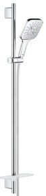 Grohe Rainshower Eco SmartActive 130 Cube Set dus cu bara 90 cm si savoniera, crom