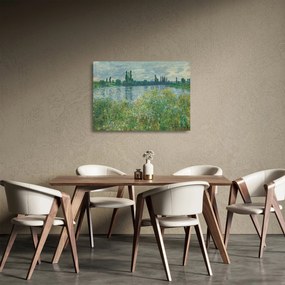 Tablou pe sticlă - Claude Monet, Banks of the Seine, reproducere (70x50 cm)