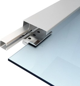 Homcom Usa Glisanta din Sticla Satinata – 102,5×205 cm cu Dungi Decorative | Aosom Romania