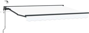 vidaXL Cort electric retractabil Alb 3 x 2,5 m