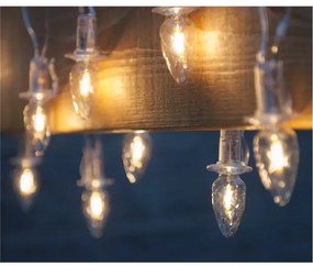 LED Șir exterior Crăciun CONE FILAMENT 20xE10 19m alb cald IP44 transparent