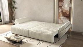 Canapea extensibilă dumonde cu ladă de depozitare si sezut confortabil din spuma high-density, Berlin Ambience Ivory 300x100 cm