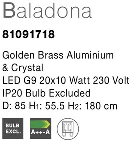 Candelabru elegant design deosebit Baladona, 85cm