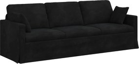 vidaXL Canapea Negru 228 x 78 x 80 cm Catifea