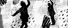 Tablou - Artă stradală - zarvă (120x50 cm)