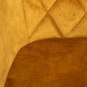Set 2 scaune dining galben Ocre Fabric Chair