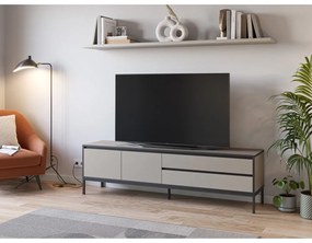 Masă TV gri/bej 180x55 cm Lorenza – Marckeric