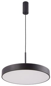 Lustra moderna neagra rotunda cu led Orbital d40 3000k