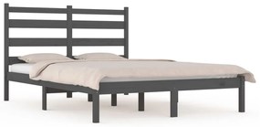 3103660 vidaXL Cadru de pat, gri, 160x200 cm, lemn masiv de pin