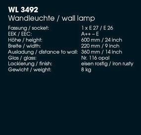 Aplica iluminat exterior din fier forjat design asiatic WL 3492