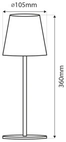 Lampă LED tactilă dimabilă de masă LED/5W/5V USB 1200 mAh negru