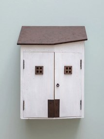 Dulăpior de perete din lemn de Paulownia și metal, „Fisherman House”