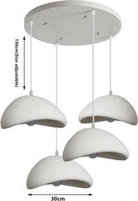 BRILAGI - Lustru suspendat pe cablu WABI SABI 4xE27/60W/230V alb