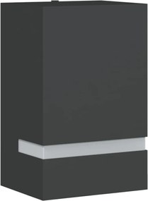 vidaXL Lampă exterioară de perete, negru, oțel inoxidabil