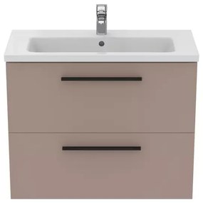 Dulap baza suspendat Ideal Standard i.life S 2 sertare gri - bej 80 cm
