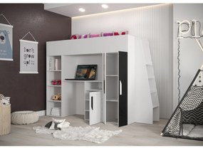 Pat pentru copii combinat 90 cm Puro 15 (alb mat + alb lucios + roz lucios). 1087095