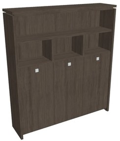 Dulap înalt pentru haine Verno 188 x 46 x 210 cm, cu rafturi, stejar antracit