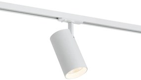 Spot modern alb pentru sistem de iluminat pe șină monofazat, inclusiv LED - Iconic Mark