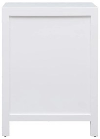 Noptiera, alb, 38 x 28 x 52 cm, lemn de paulownia 1, Alb