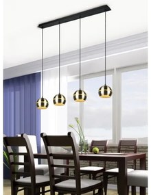 Lustră pe cablu FLETCHER 4xE14/40W/230V alamă Trio