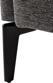 Fotoliu de design, gri / negru, KAPY