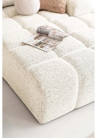 Colțar modular crem extensibil/cu spațiu de depozitare (cu colț pe partea dreaptă) Lulu – Miuform